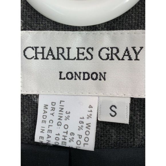 Charles gray London size small jacket swing blazer wool animal print 6285 - Picture 5 of 8